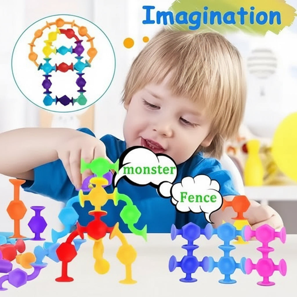 Flexi-Grip Sensory Suction Set – 50-Piece "Pop & Build" Construction Kit