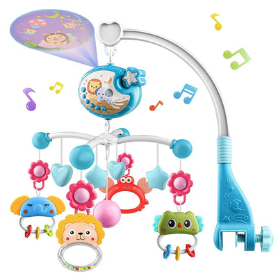 Musical baby crib mobile with lights and music