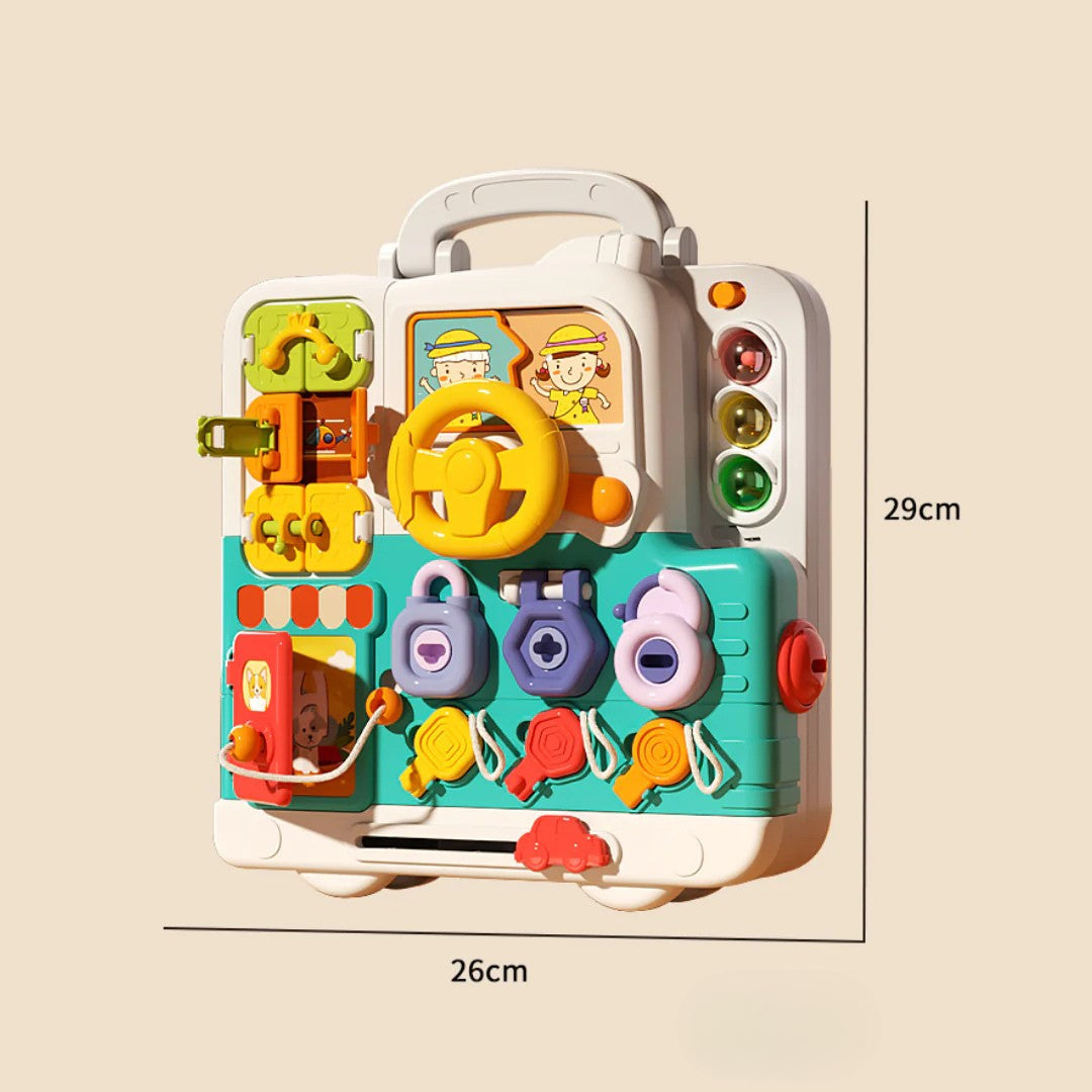 Montessori Busy Board Puzzle Book for Toddlers – Sensory Activity Board
