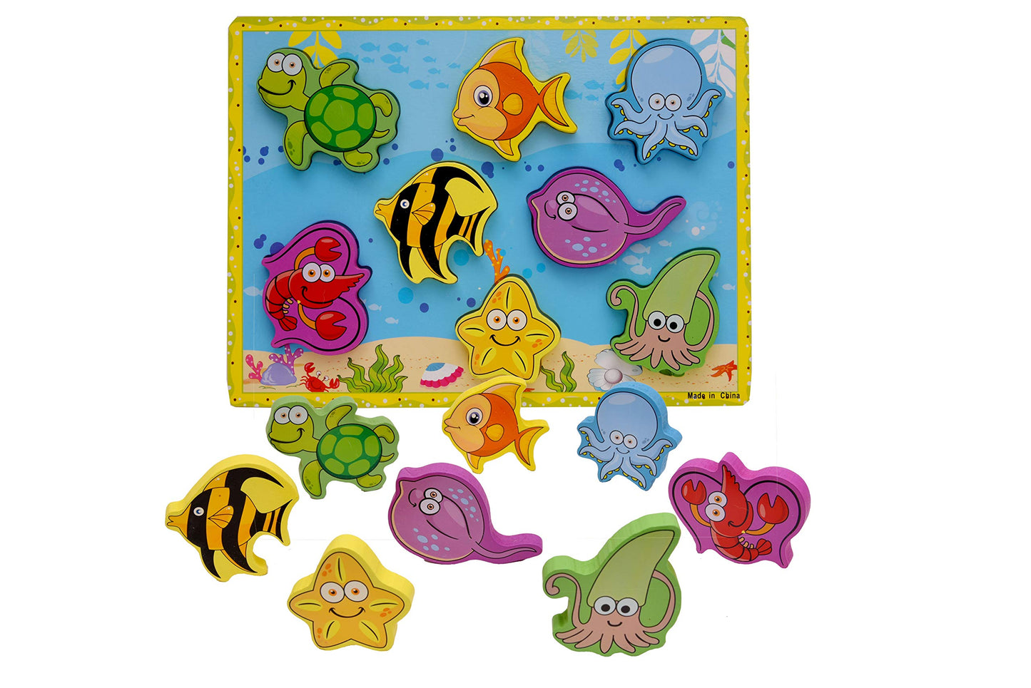 Wooden Sea Animals Chunky Puzzle
