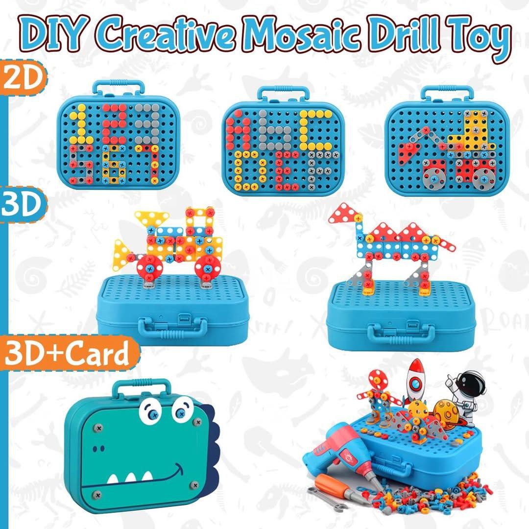 Dinosaur Electric Drill puzzle set 298 pieces