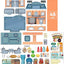 2-in-1 Kids Supermarket Play House – Salesclerk Mall Role Play Set