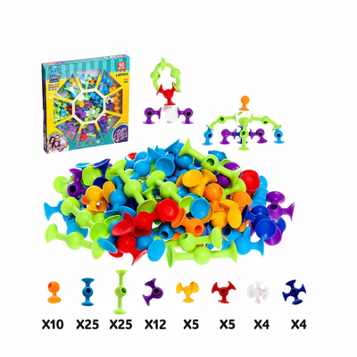 Flexi-Grip Sensory Suction Set – 50-Piece "Pop & Build" Construction Kit
