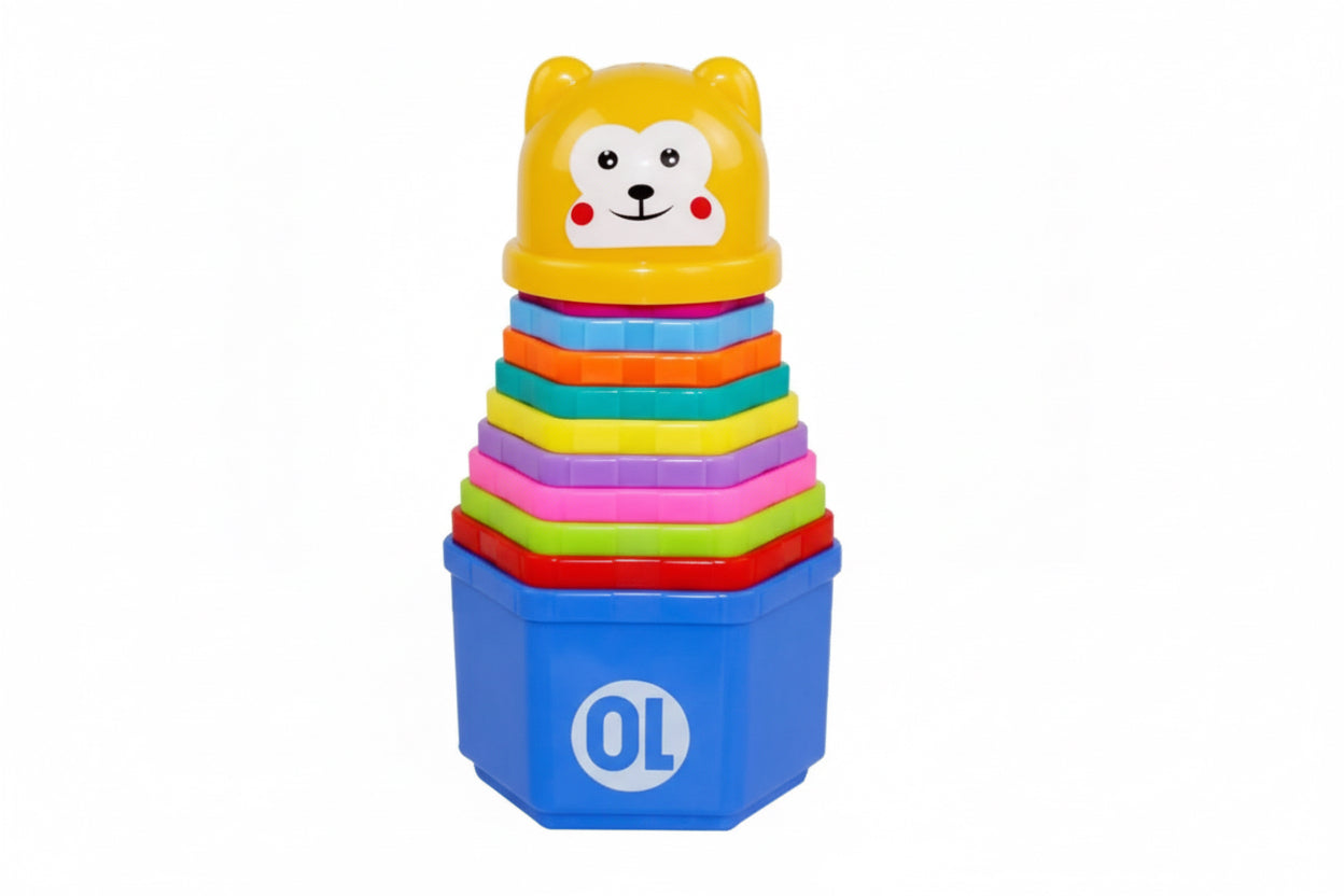 Rainbow Stacking & Nesting Cups – 2-in-1 Educational Play Set