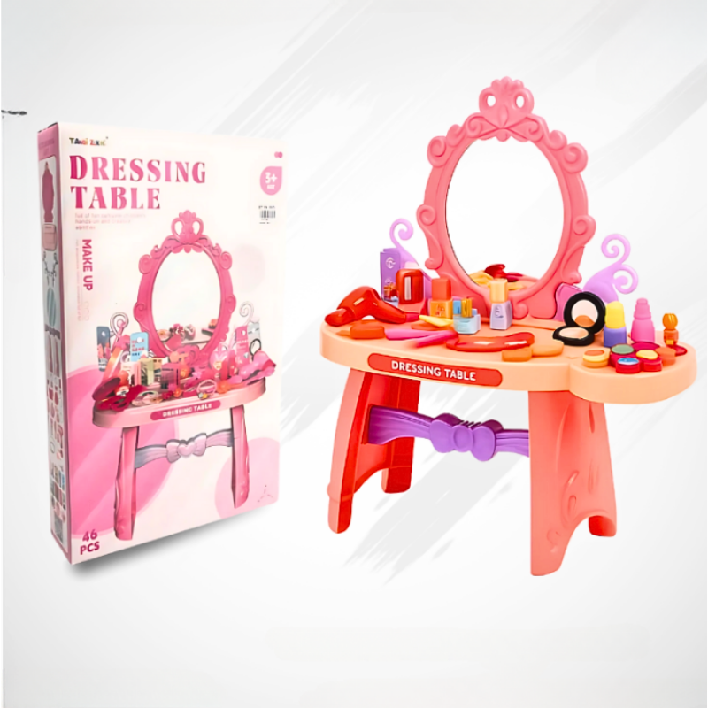 Royal Princess Pink Dressing Table – 46-Piece Beauty & Role-Play Set