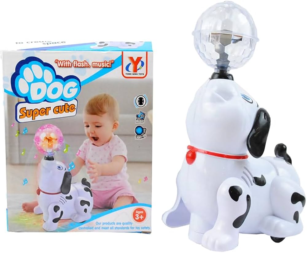 Walking Dancing Flashing Dog Toy with Music & Lights