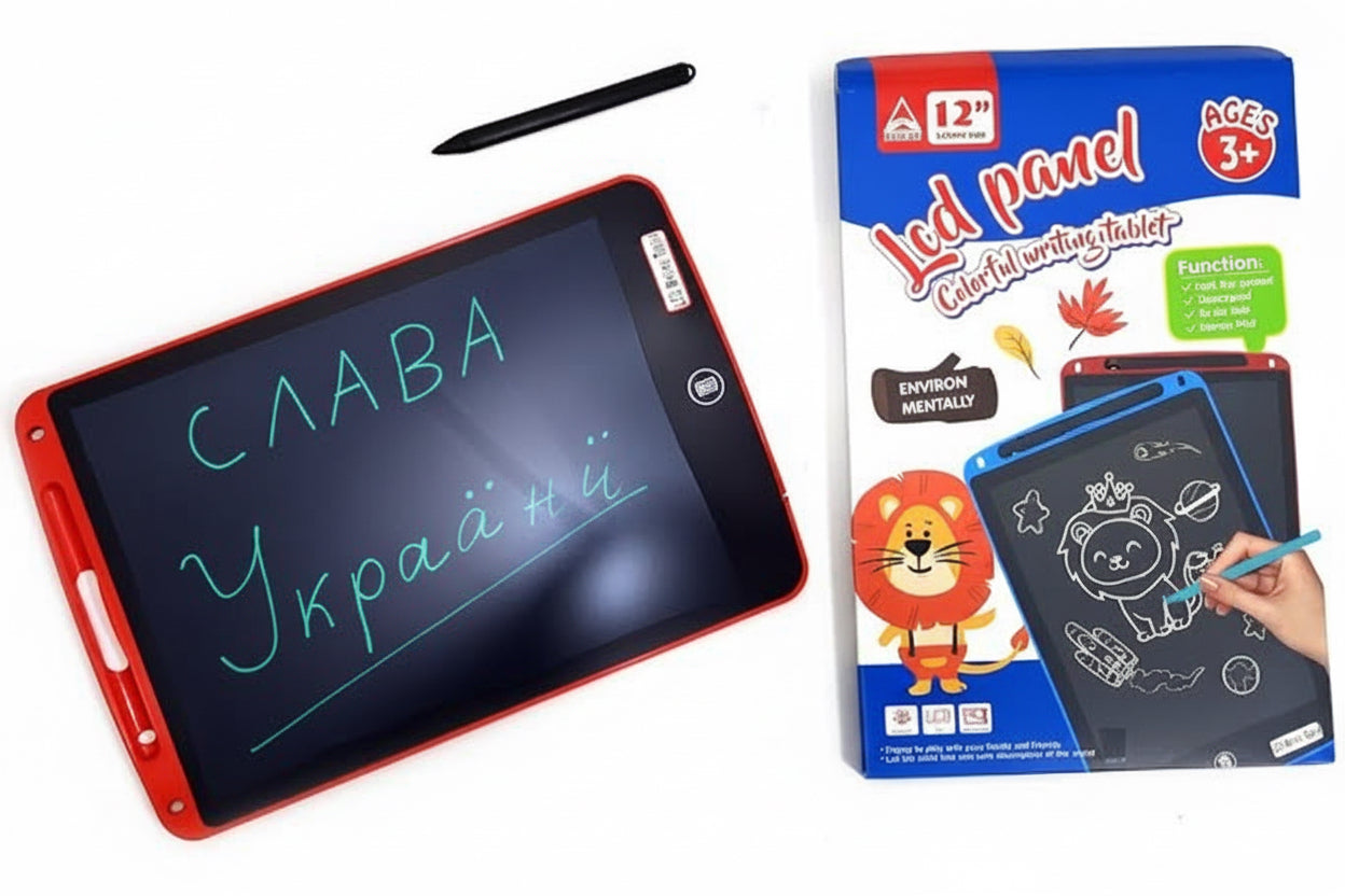 12-Inch LCD Colorful Writing Tablet – Reusable Drawing & Memo Board