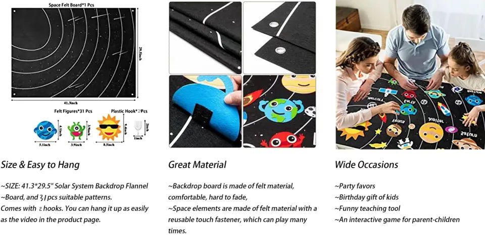Interactive Solar System Felt Story Board – Cosmic Learning Adventure