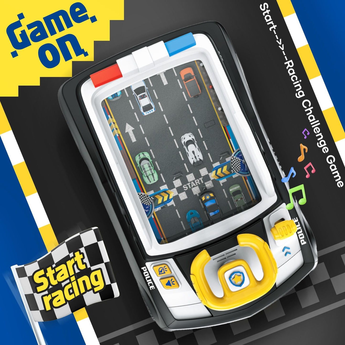 Racing Car Adventure Game – Handheld Interactive Steering Wheel Simulation