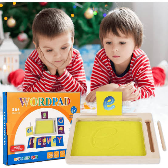 Wooden Montessori Sand wordpad toy