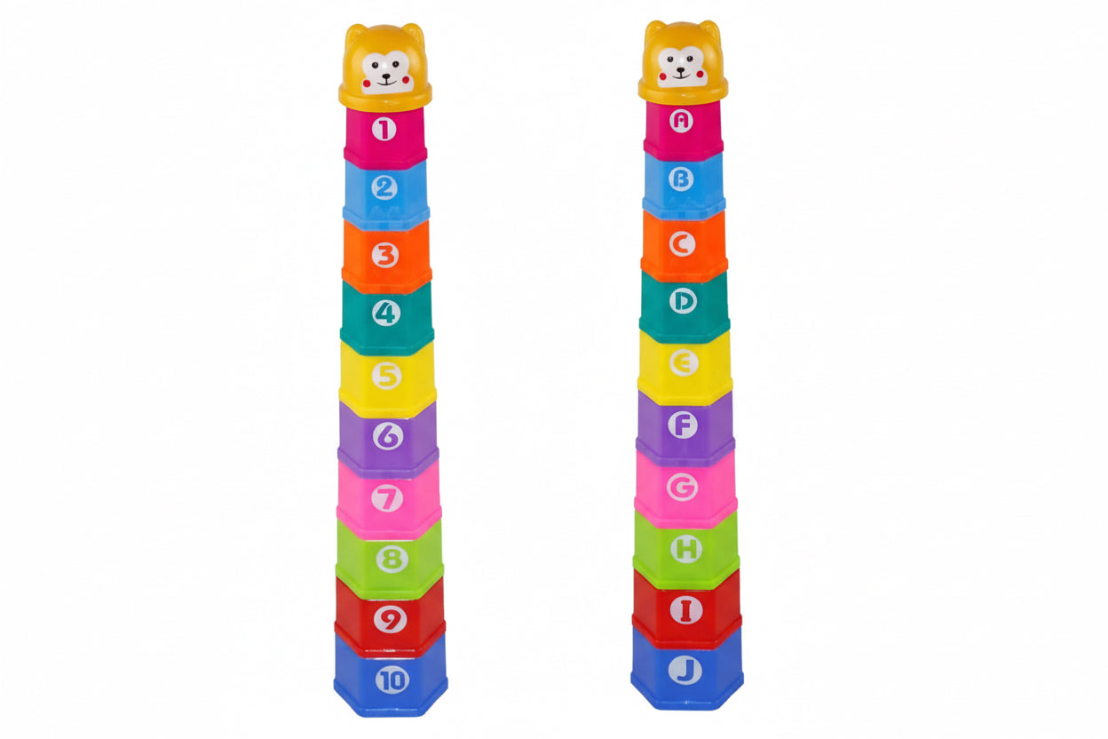 Rainbow Stacking & Nesting Cups – 2-in-1 Educational Play Set