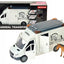 Interactive Friction-Powered "Horse Transporter" Van Toy with Realistic Horse Figure, Lights & Sound Effects (Ages 3+)