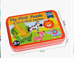 My First Puzzle 6-in-a-Box! Animals – Animal Puzzle Set