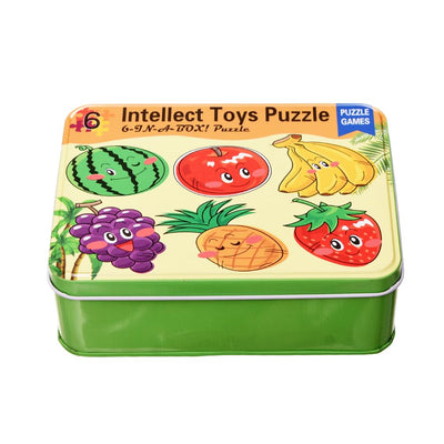 Intellect Toys Puzzle 6 in A Box - Fruits
