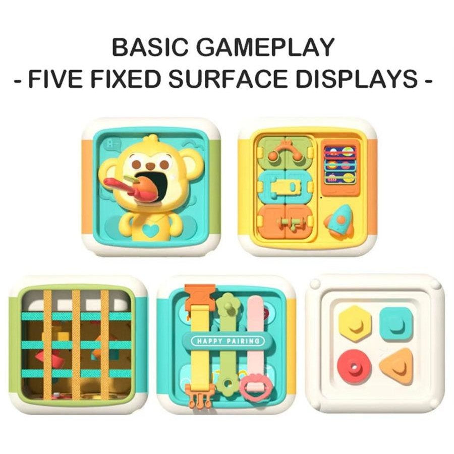 Montessori Busy Activity Cube for Toddlers – Multifunctional Learning Toy