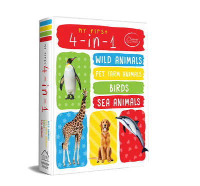 WonderHouse My first 4 in 1 Animals Hard Book
