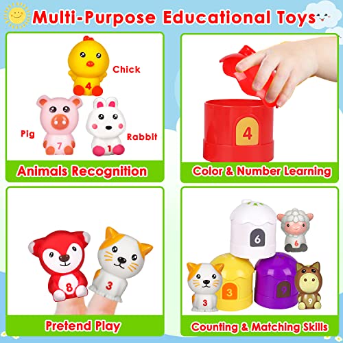Soft Glue Animals & Houses Educational Toy Set for Toddlers