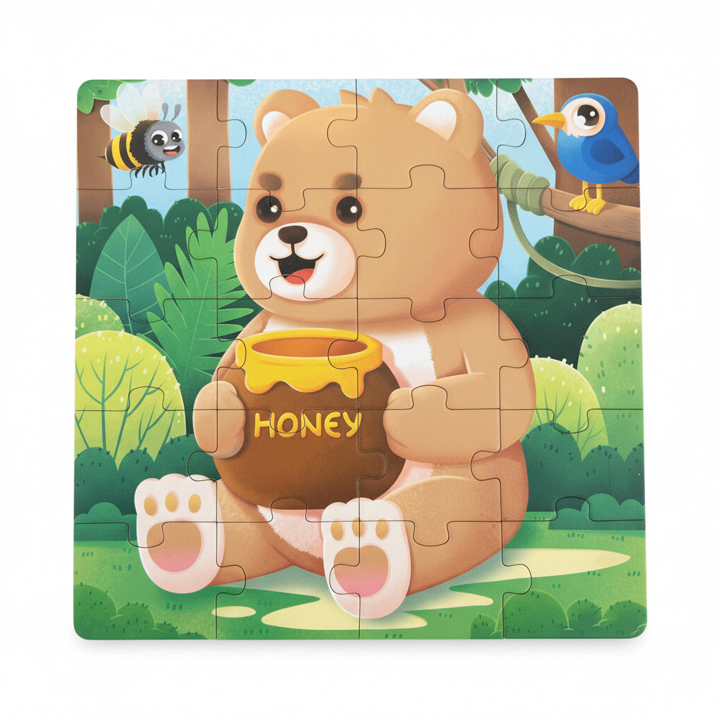 Zoo Animals' Magnetic Step-by-Step Puzzle – 3-in-1 Leveled Learning Book
