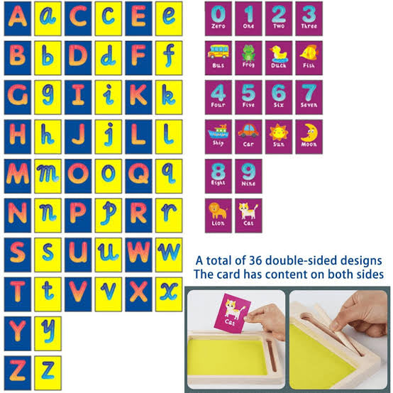 Wooden Montessori Sand wordpad toy
