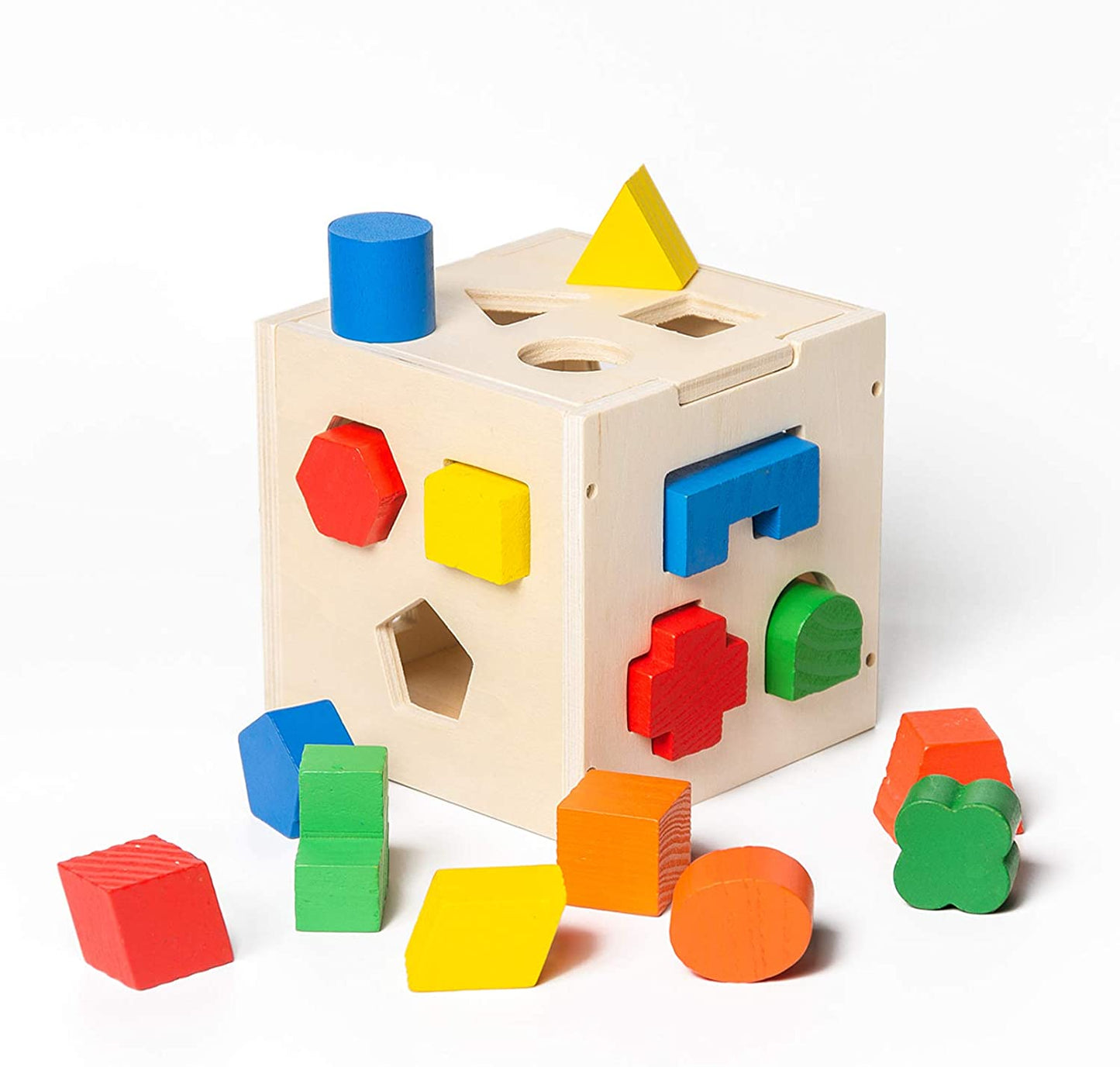 Montessori Wooden Shape Sorter Cube