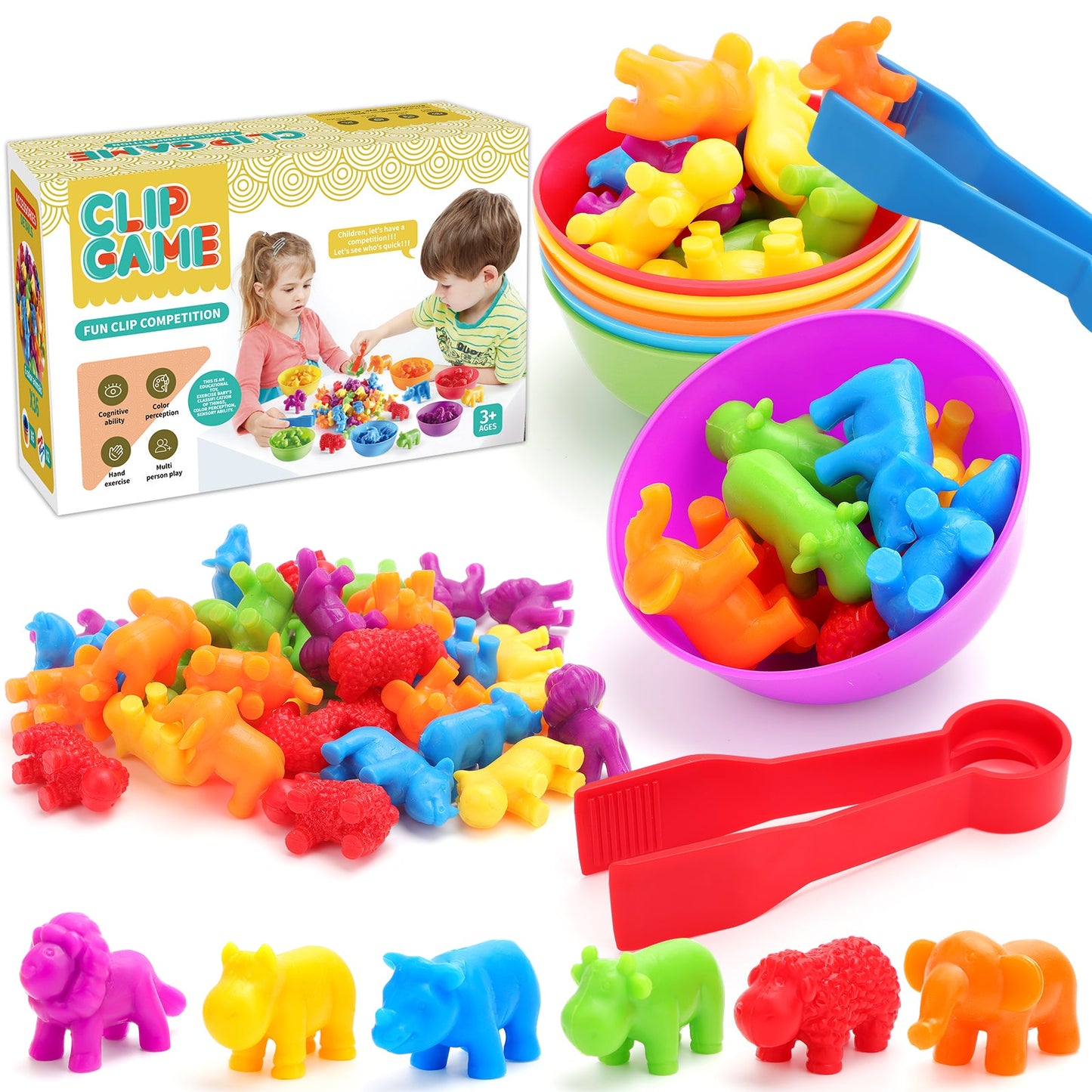 Color Classification & Clipping Silicone Animals