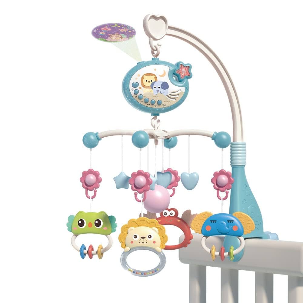 Musical baby crib mobile with lights and music
