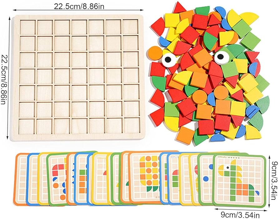 Wooden mosaic puzzle 120 piece