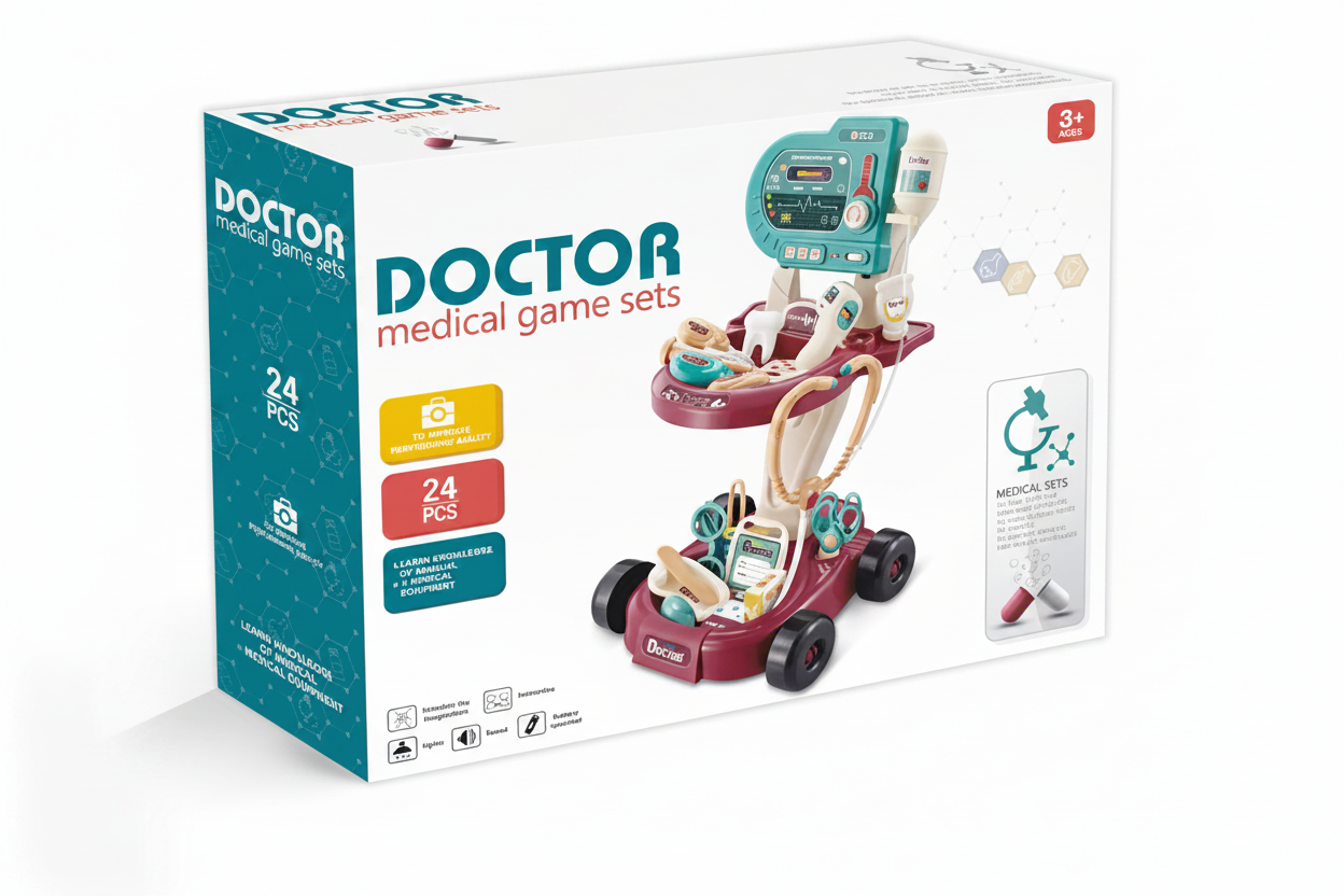 Junior Surgeon 24-Piece Medical Center – Light-Up Interactive Doctor Set