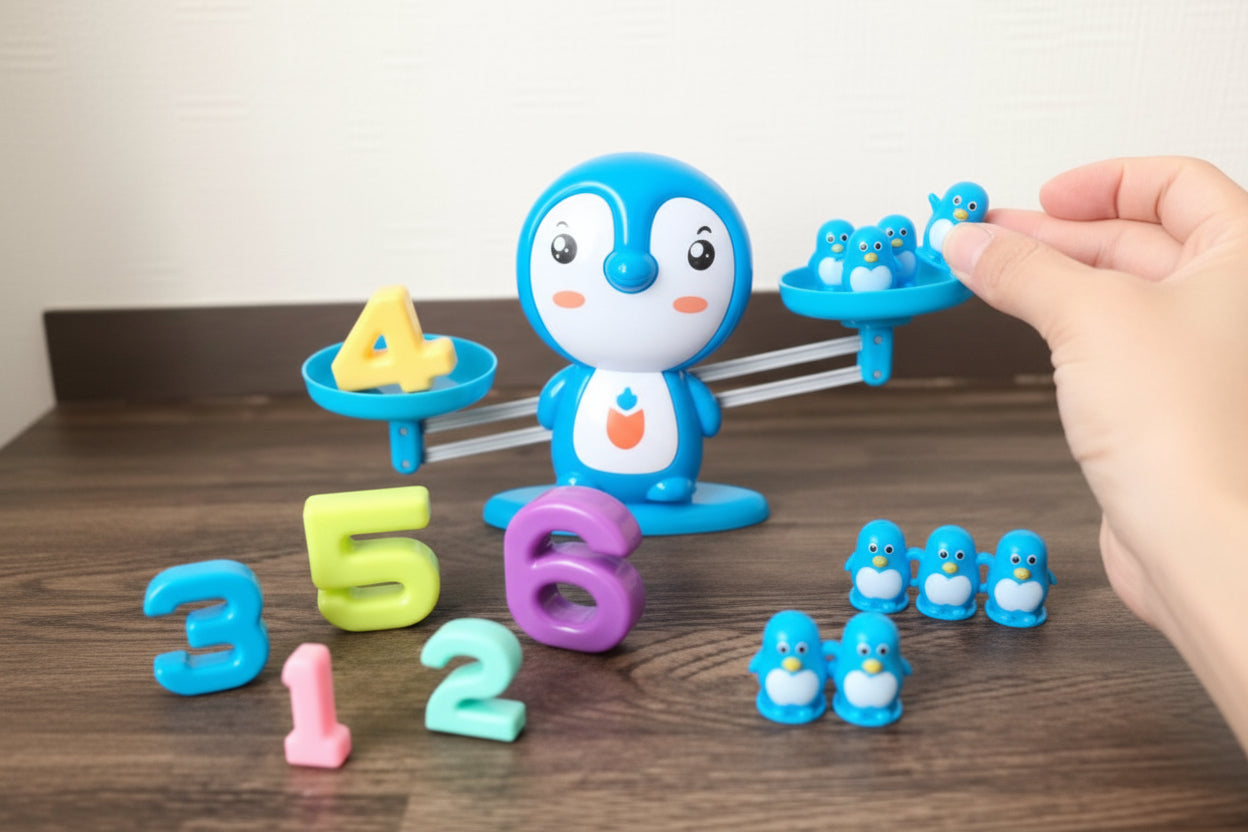 Penguin Balance Mathematical Enlightenment Scale – 3-in-1 Educational Game