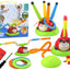 3-in-1 Sports Toy – Jump Rope, Target Throw & Rocket Launcher (Ladybug)