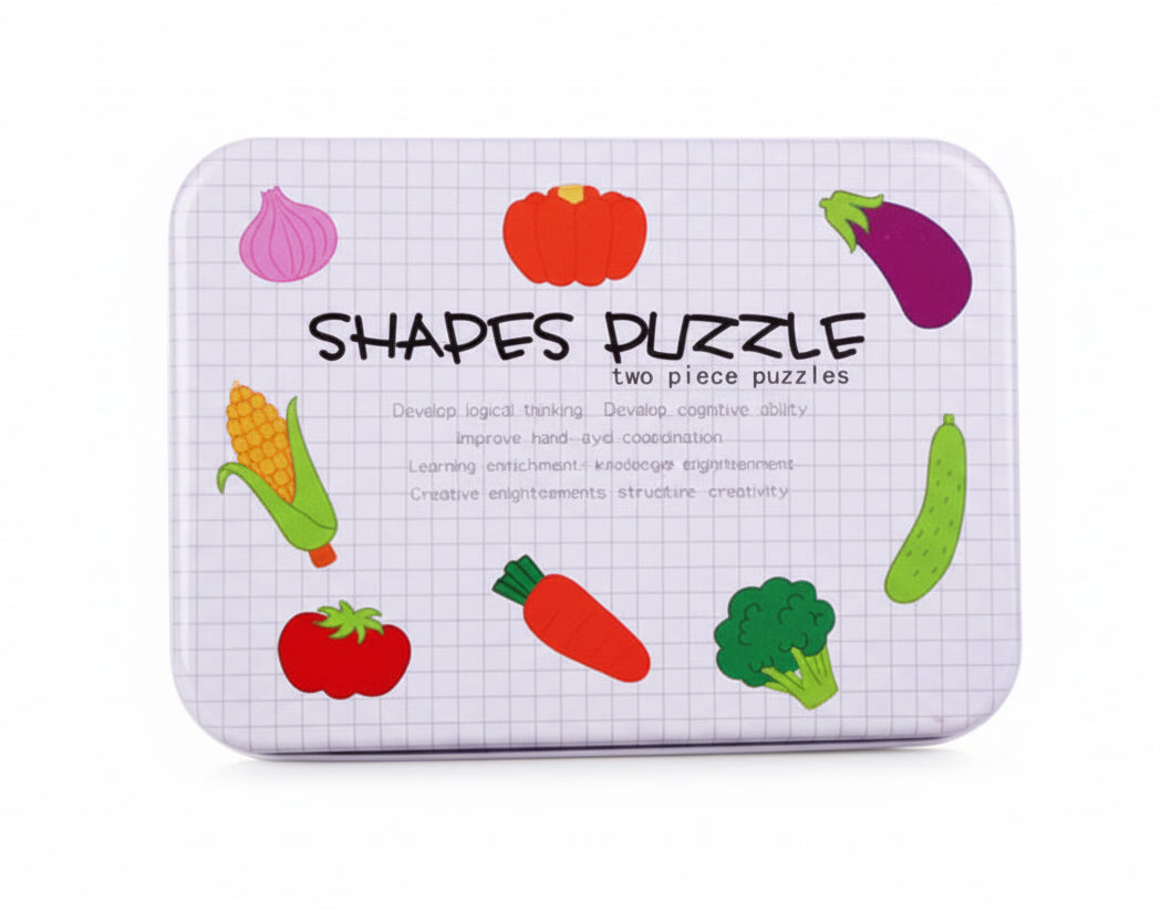 Wooden Vegetables Shape  Puzzle Set( 2 Pieces)