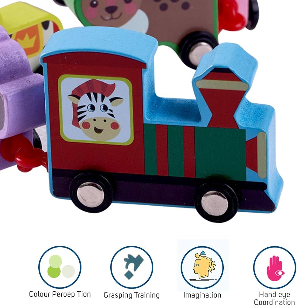 Wooden Animal Train Set – Educational Toy for Kids