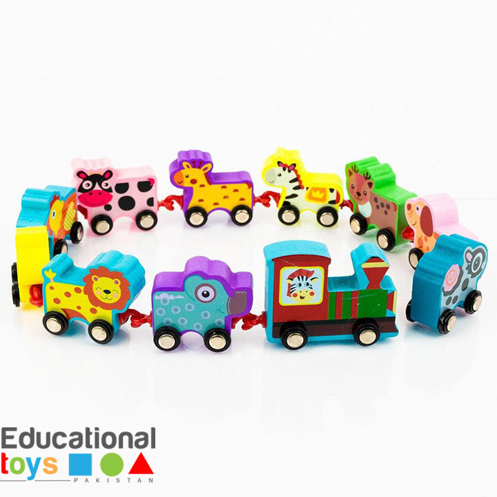Wooden Animal Train Set – Educational Toy for Kids