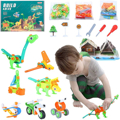 Dinosaur Building & Disassembly Set – 176 Pieces