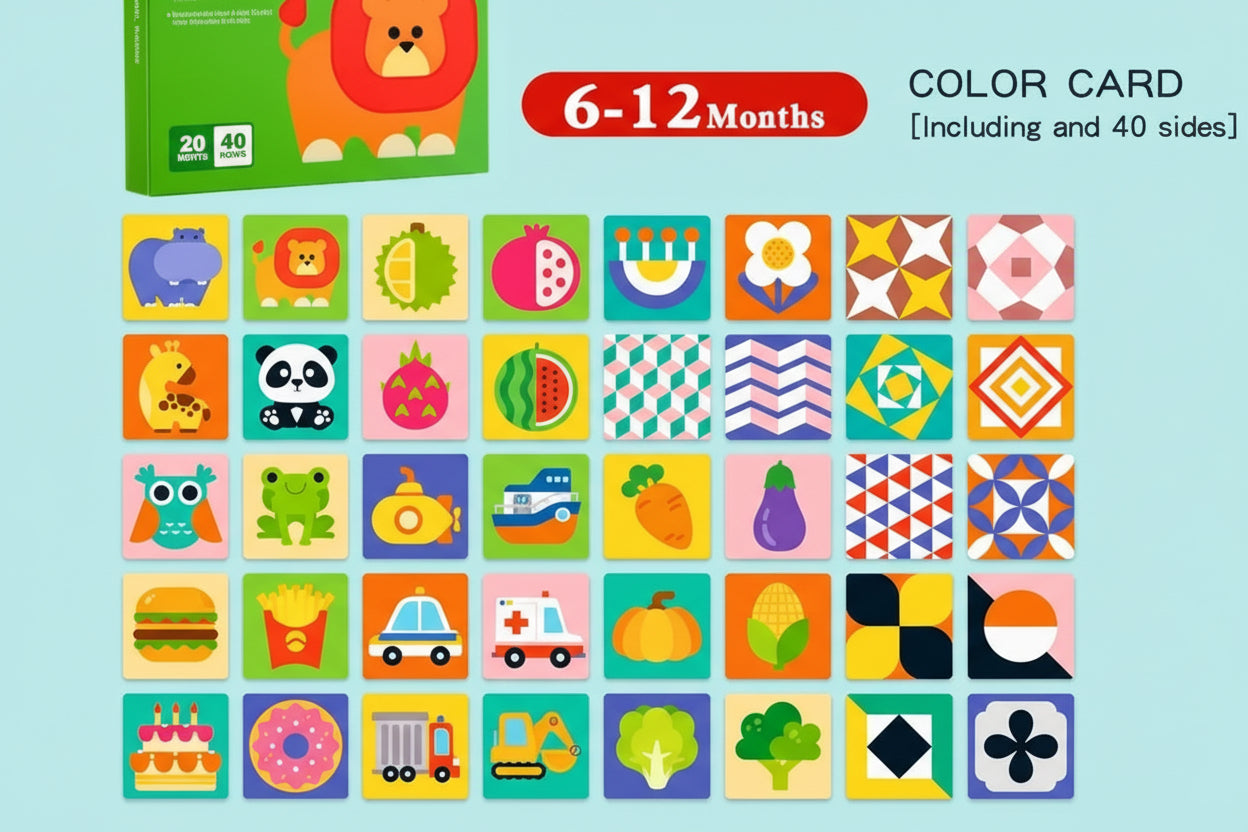Infant Vision Trigger Cards (Level 2) – Color & Pattern Recognition Set
