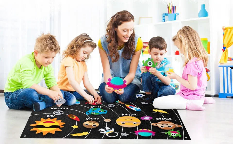 Interactive Solar System Felt Story Board – Cosmic Learning Adventure