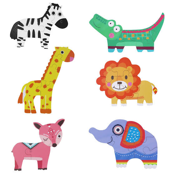 My First Puzzle 6-in-a-Box! Animals – Animal Puzzle Set