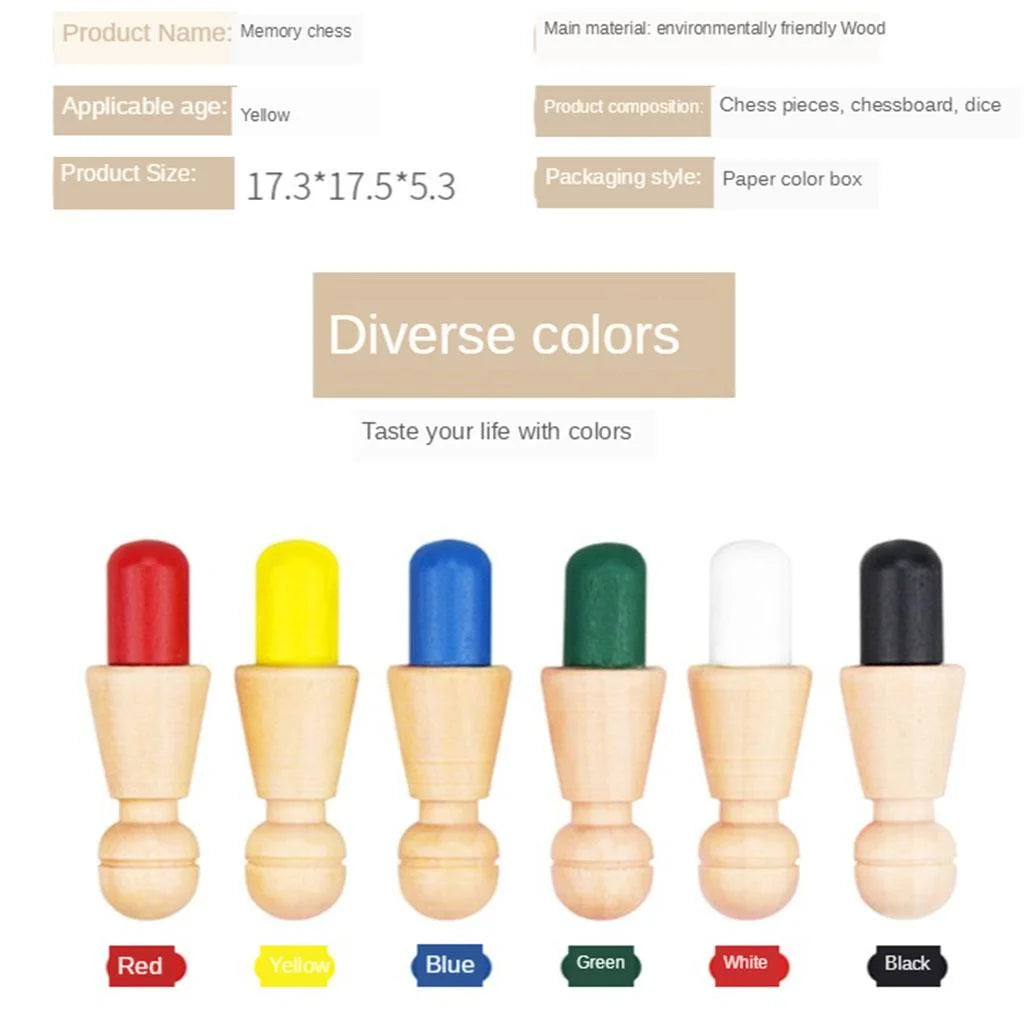 Wooden Memory Match Stick Chess Game