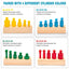 Montessori wooden knobbed cylinder  set