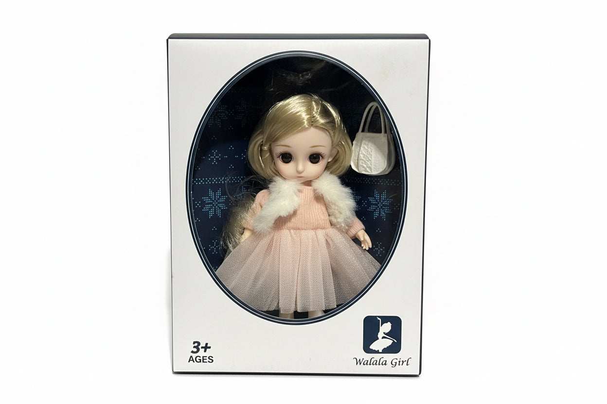Walala Fashion Small Doll 16cm with Handbag – Jointed Mini Doll