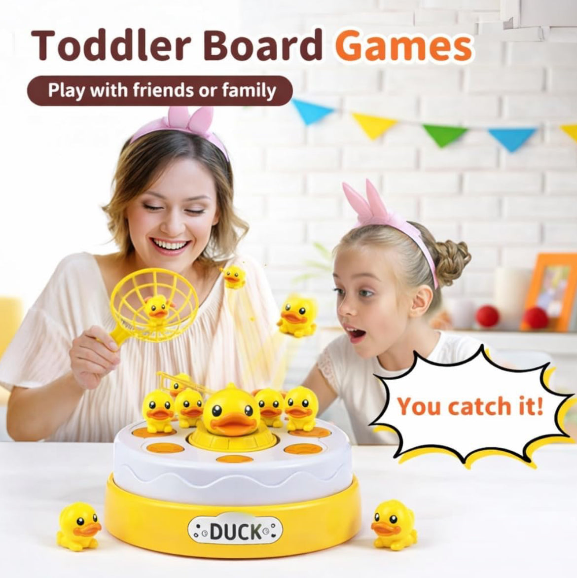 Bouncing Duck Catcher Game – Musical Rotating Action & Skill Set