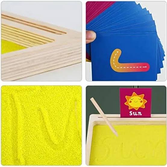 Wooden Montessori Sand wordpad toy