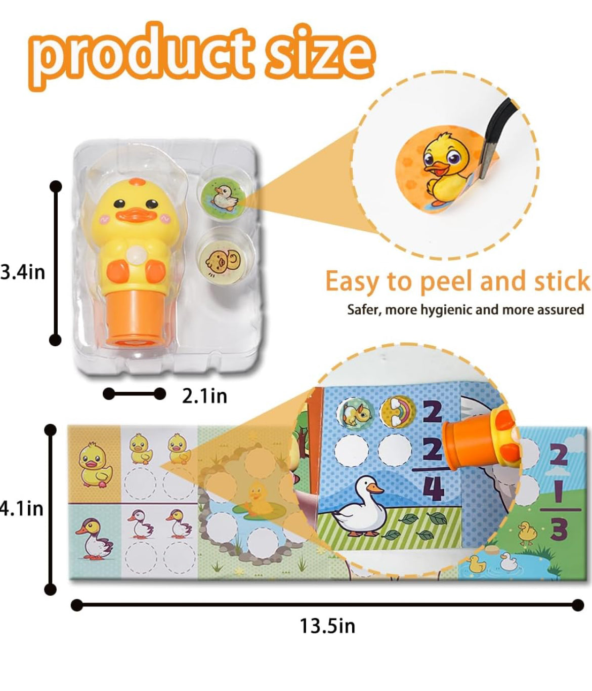 Magic Stamper Stickers Set – 200 Reusable Stickers with 24-Page Book