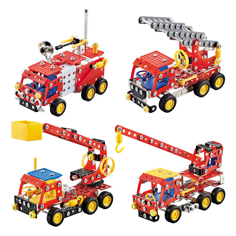 Metal Models Micano Fire Rescue – STEM Construction Set (173 Pieces)