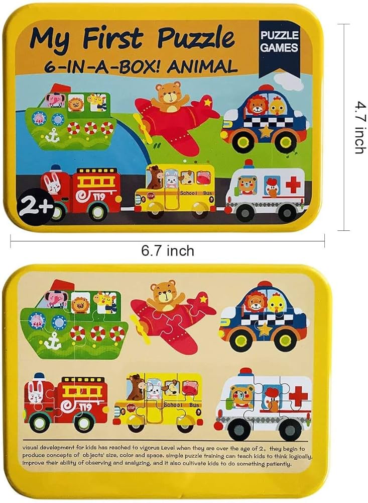 My First Puzzle 6 in 1- Animals & Transportation