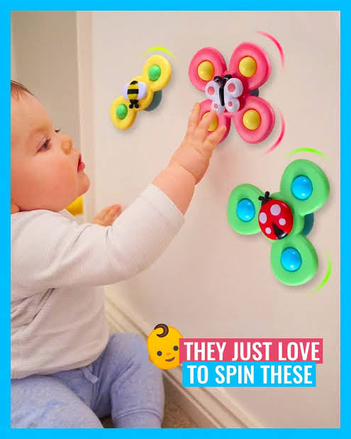 Sensory Toy Fidget Spinner with Suction Cup 3 pcs