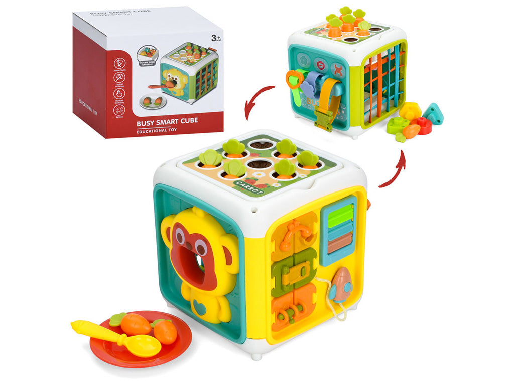 Montessori Busy Activity Cube for Toddlers – Multifunctional Learning Toy