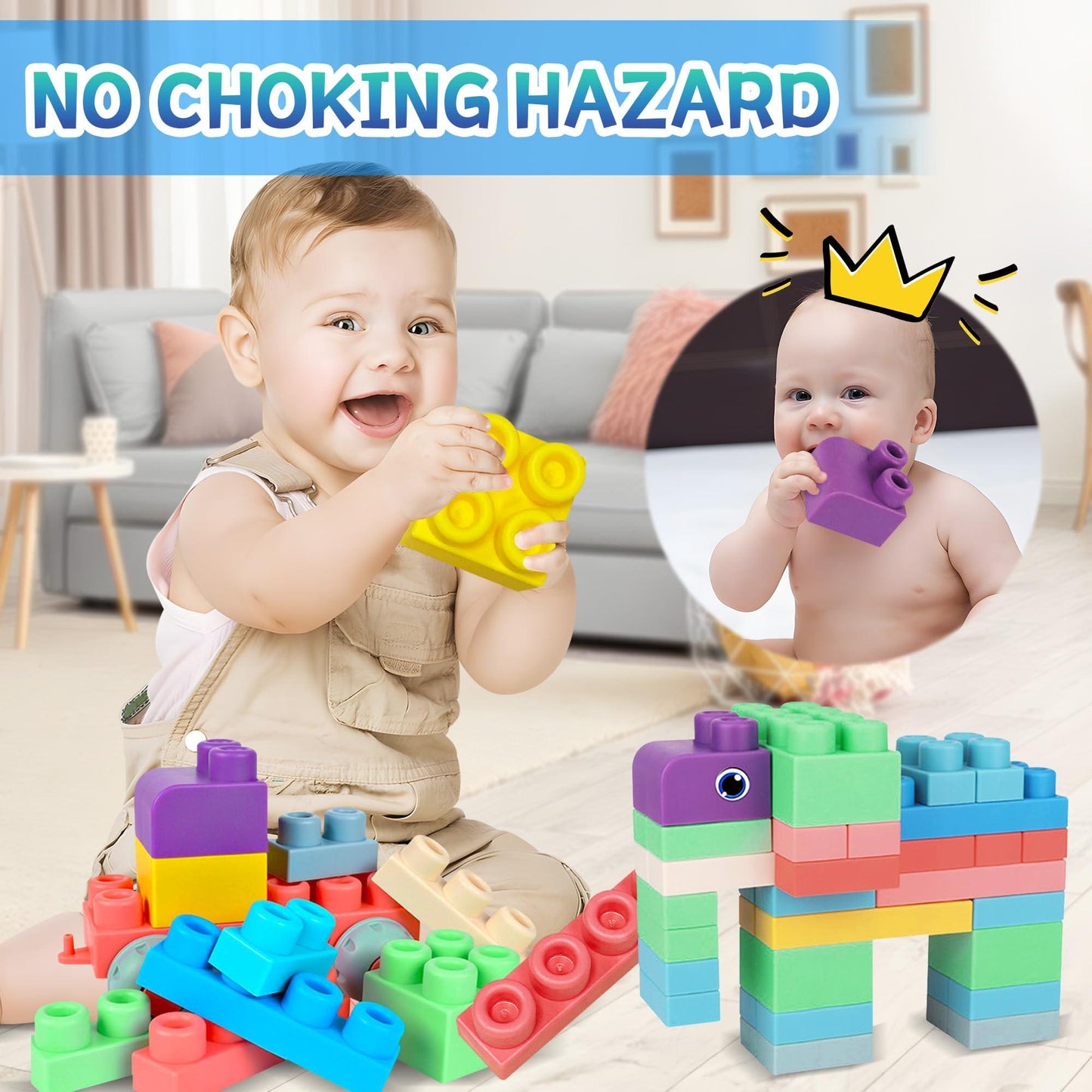 Soft Silicone Building Blocks-43 pieces