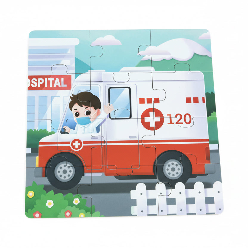Magnetic Traffic Discovery Puzzle Book – Police Car Edition