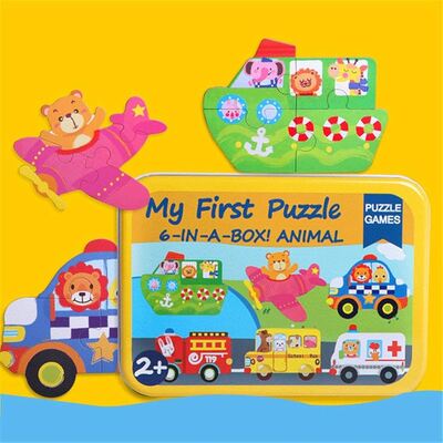 My First Puzzle 6 in 1- Animals & Transportation